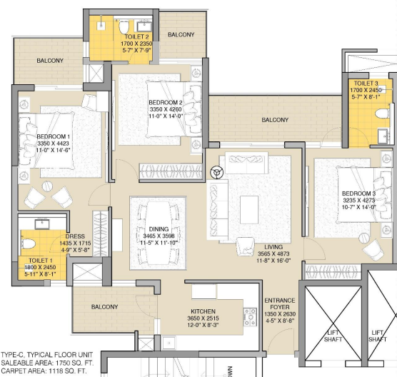 3 Bhk type 1