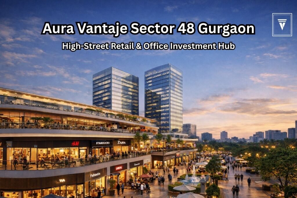 Aura Vantaje Sector 48 Gurgaon high street retail shops and modern office spaces investment property