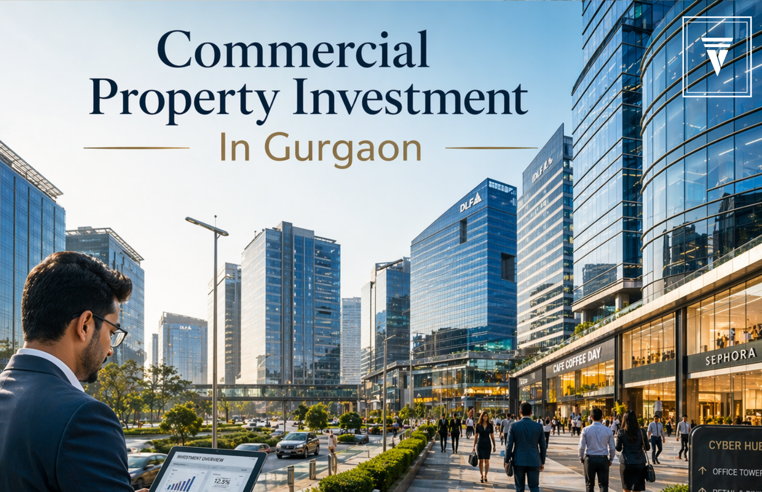 Commercial real estate investment in Gurgaon with modern office buildings