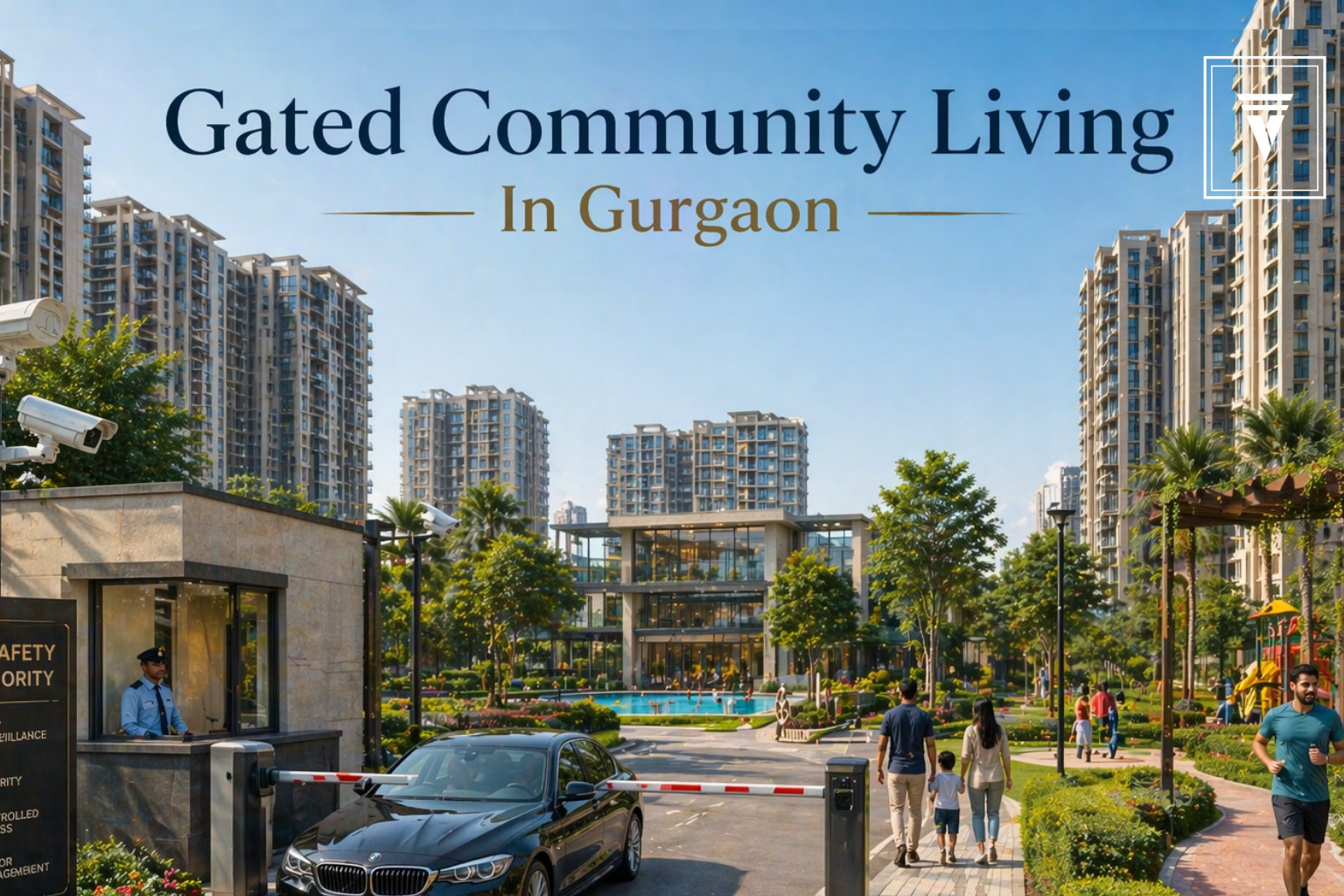 Secure gated community residential living in Gurgaon with modern amenities