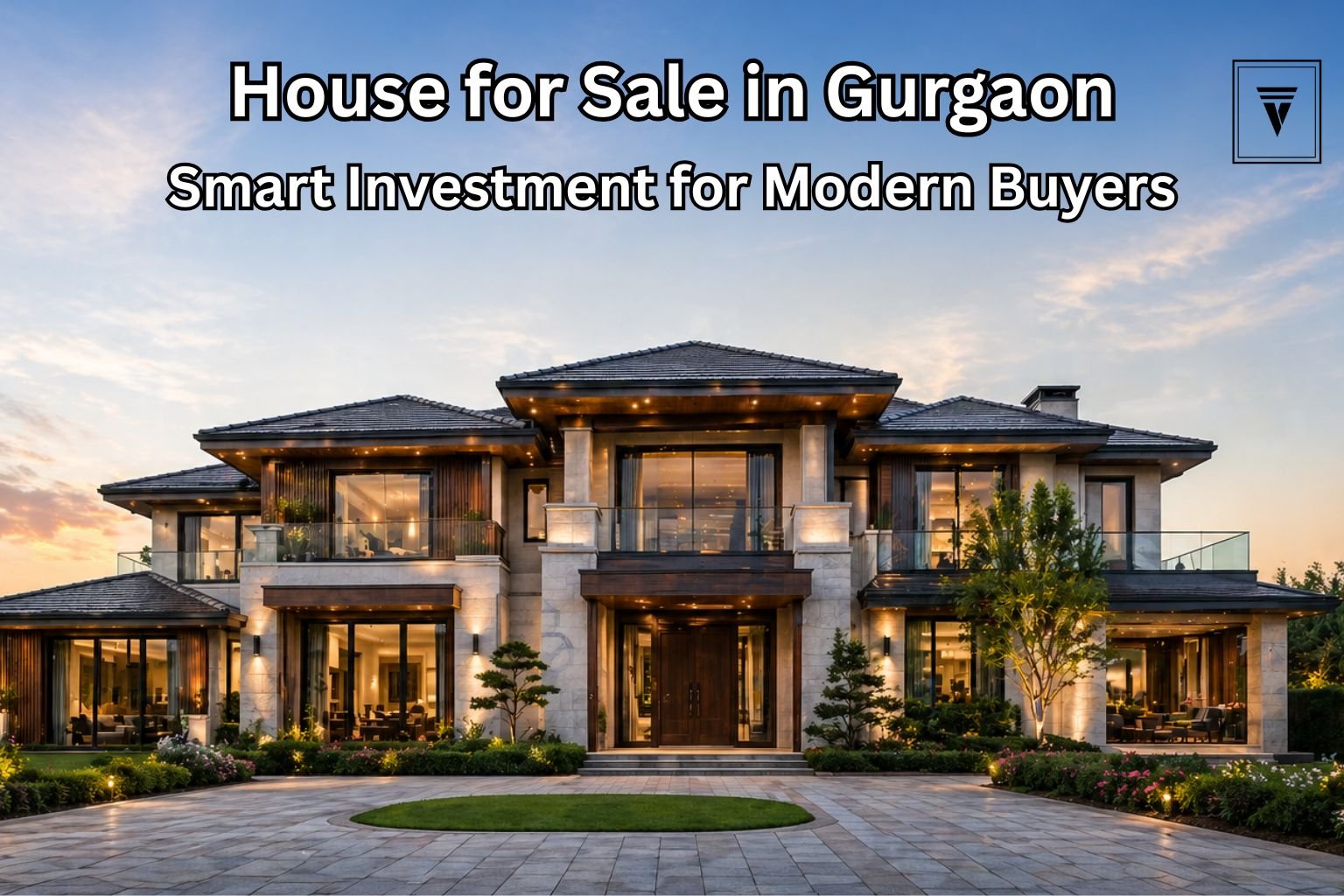 Modern luxury house for sale in Gurgaon with premium design and spacious exterior