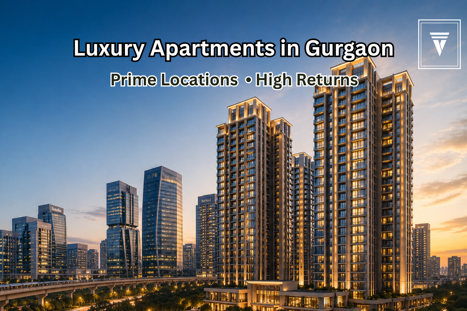 Luxury apartments in Gurgaon with modern architecture, premium amenities, and landscaped surroundings