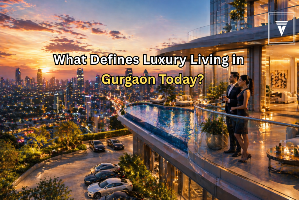 Luxury high-rise apartments and skyline view in Gurgaon premium housing