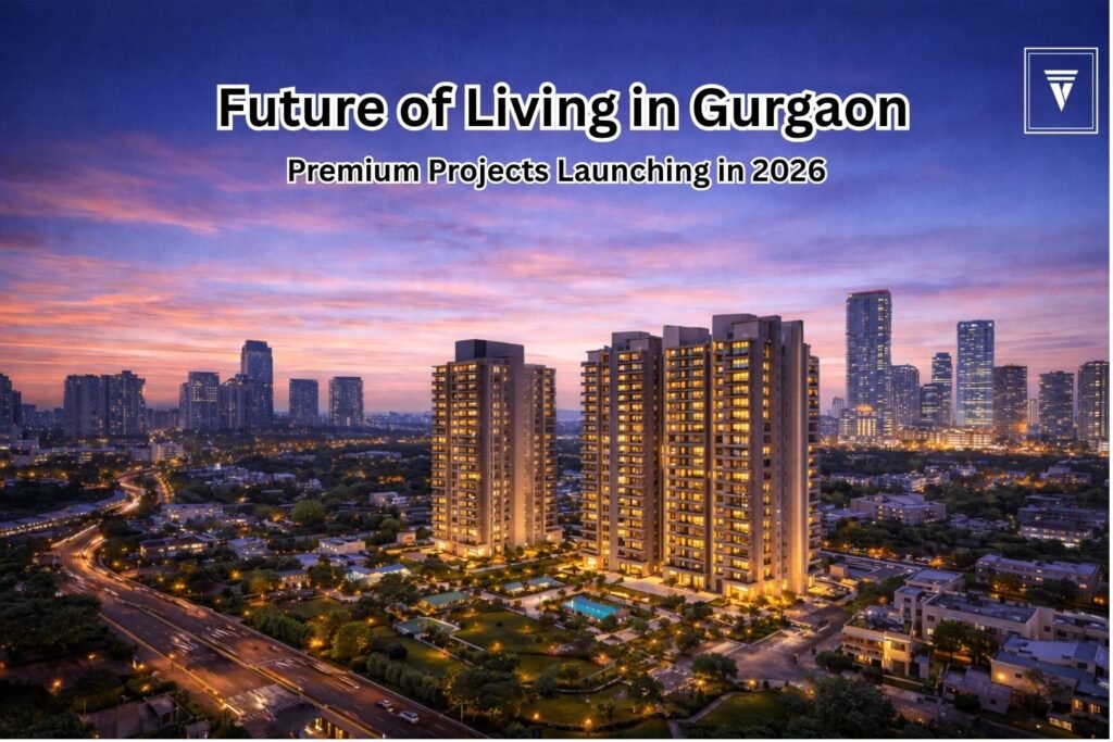 Upcoming new residential and commercial projects in Gurgaon 2026 with modern skyline view