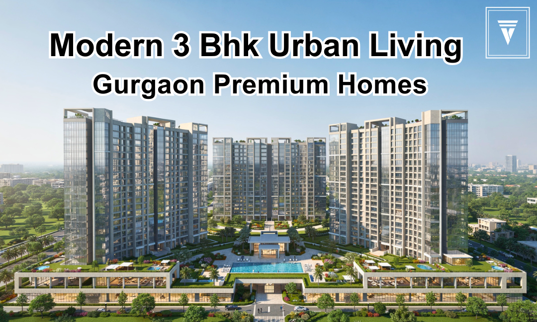 Modern 3 BHK luxury apartments in Gurgaon with high-rise towers, landscaped surroundings, and premium urban lifestyle
