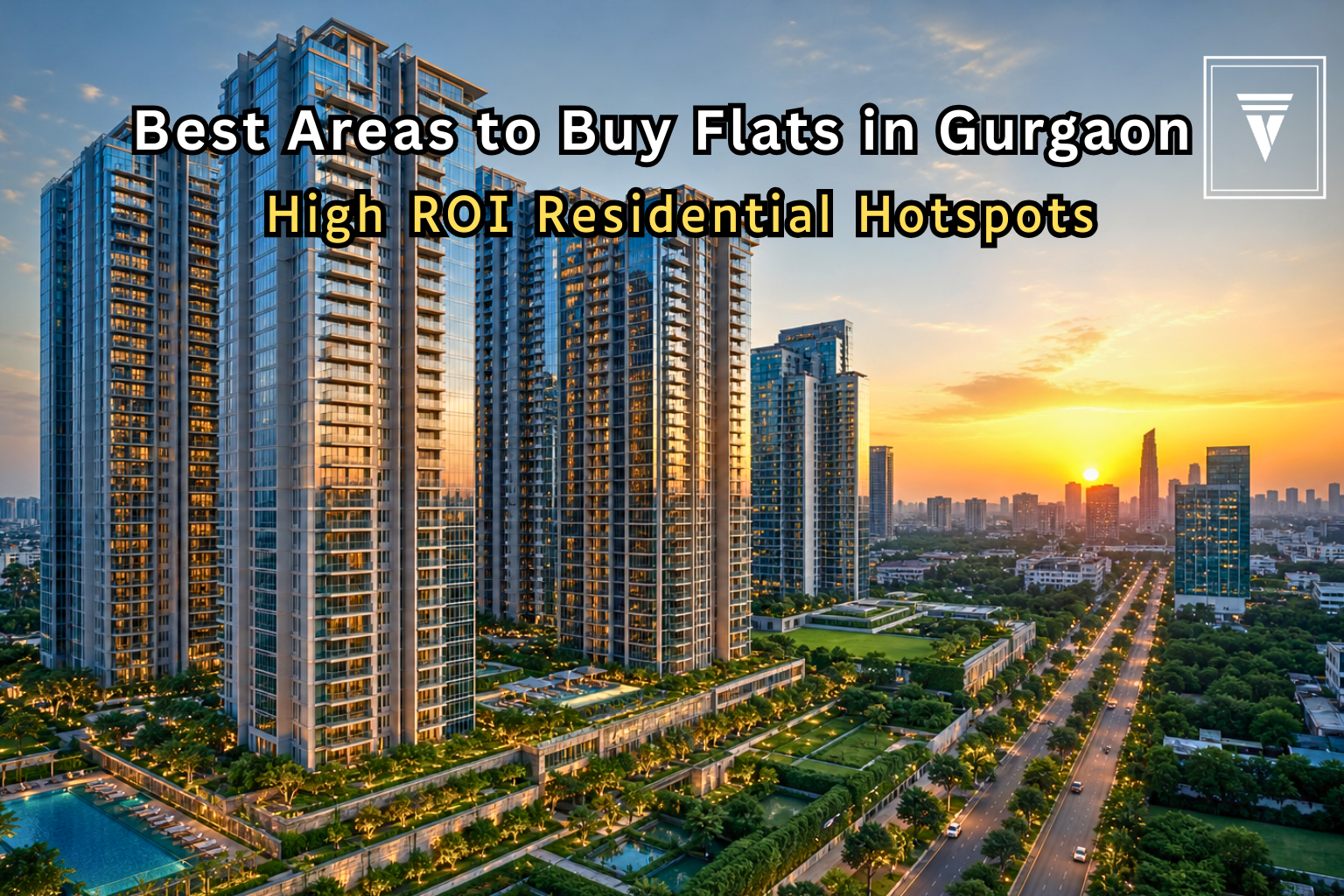 Modern high-rise residential flats in Gurgaon showing premium apartments and urban skyline for real estate investment