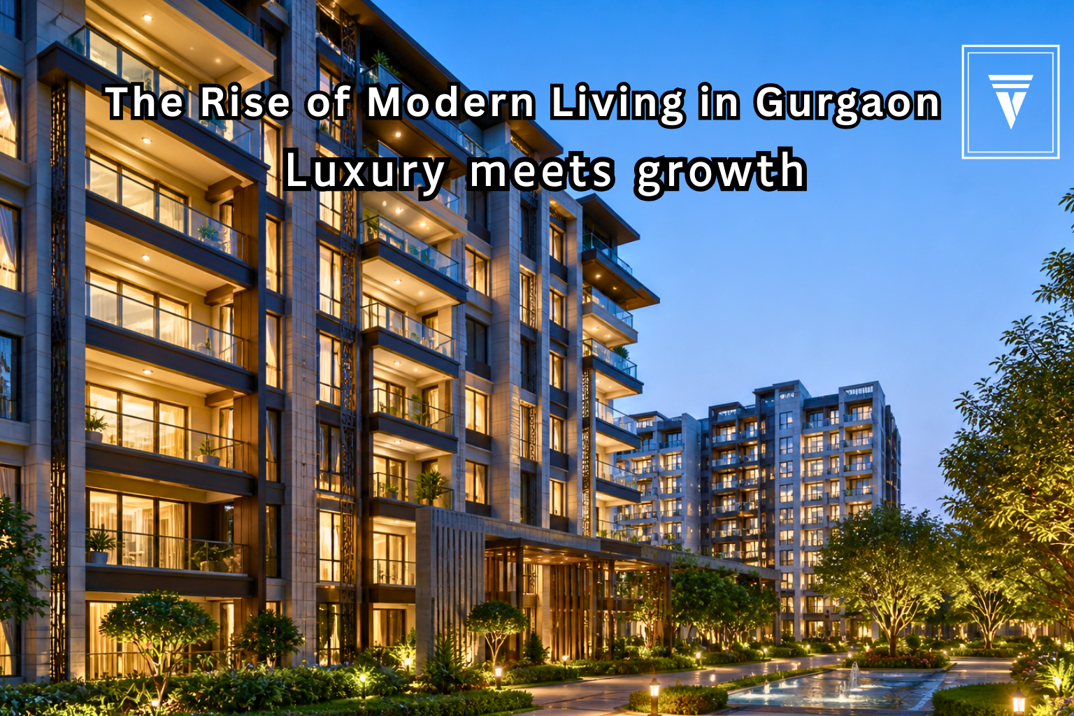 luxury apartment for sale Gurgaon with modern exterior and landscaped gardens