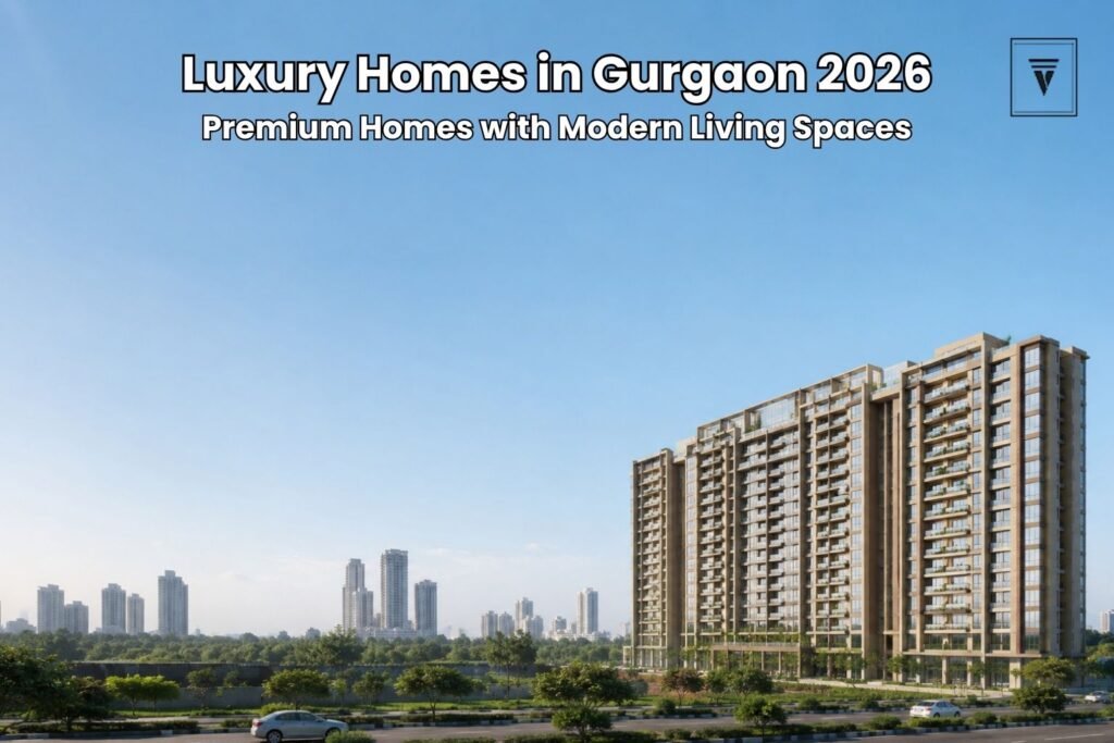 Modern luxury residential apartments in Gurgaon with skyline view