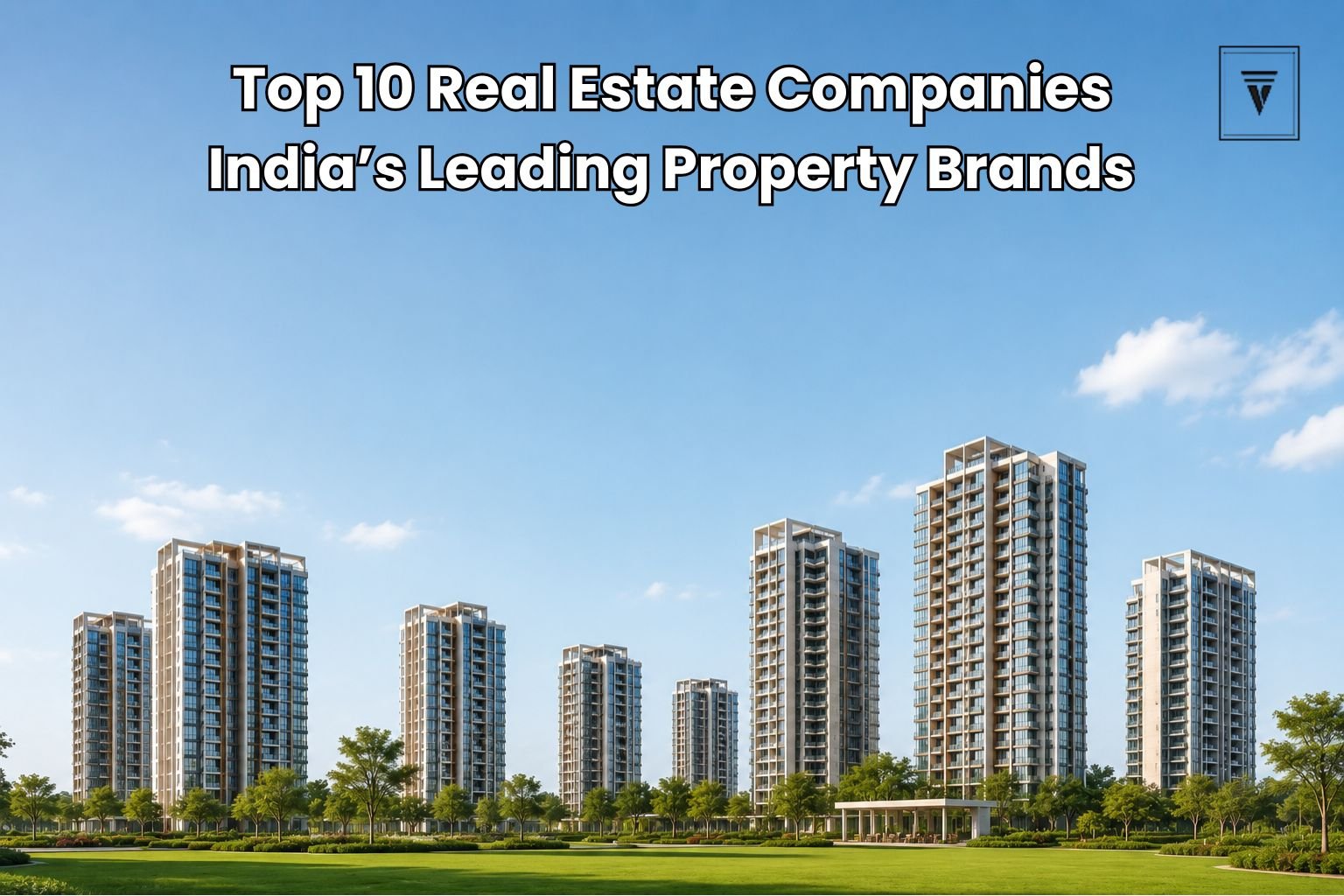 Modern luxury residential towers representing top real estate companies in India