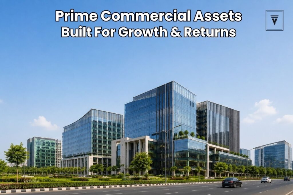 Modern luxury commercial office buildings in Gurugram showcasing premium investment opportunities and business growth potential.
