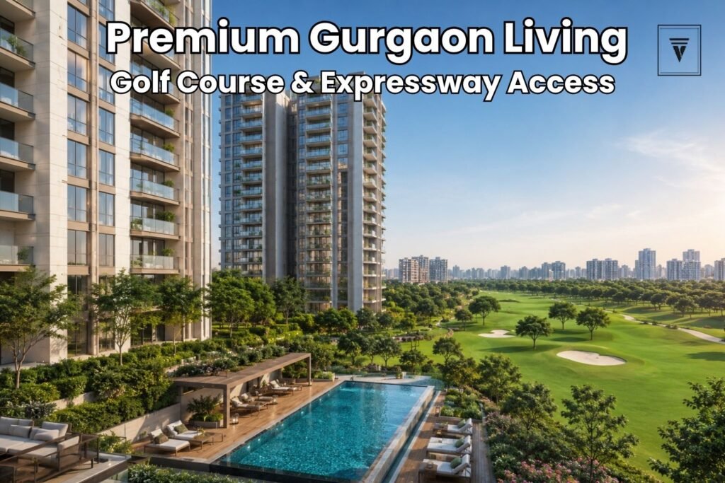 Luxury premium apartments in Gurgaon near Golf Course Road with modern high-rise towers and landscaped surroundings