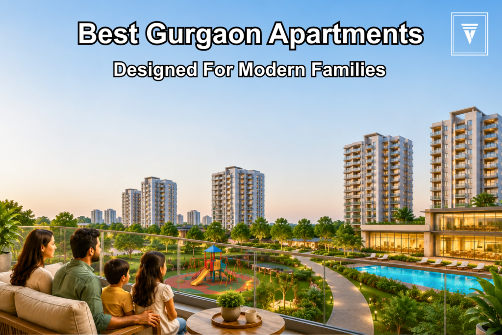 Modern Apartments to Live in Gurgaon community in Gurgaon featuring landscaped gardens, family amenities, and luxury high-rise towers with open sky space.